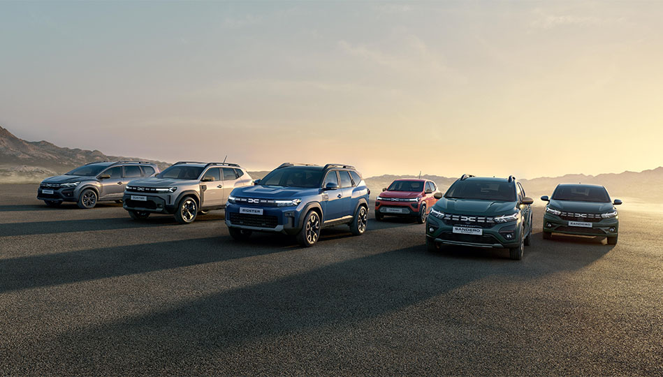 Alla Dacias modeller. Vissa är bensinbilar, andra diesel. Vilket drivmedel du ska välja beror på vad du ska använda bilen till.