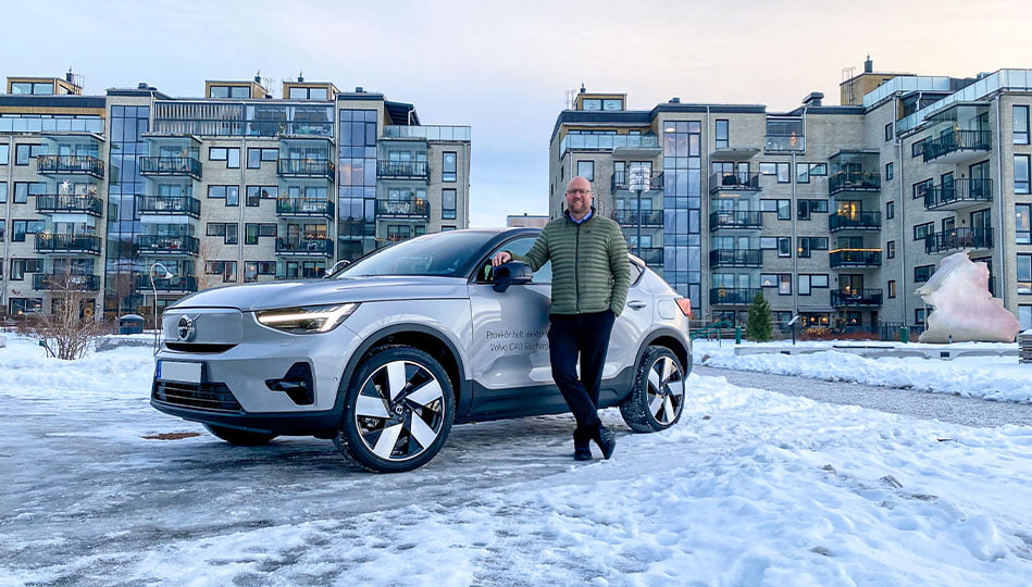 Vi provkör nya Volvo C40 en kall vinterdag i Sundsvall