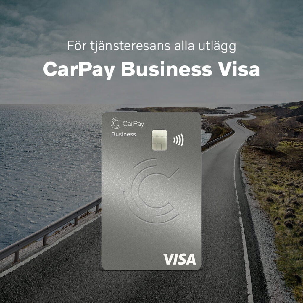 CarPay Business Visa. kort för tjänsteresans alla utlägg